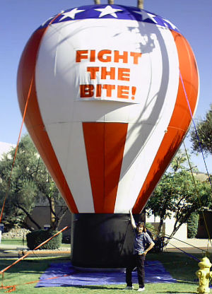 advertising inflatables - 25 ft. hot-air balloon shape advertising inflatable