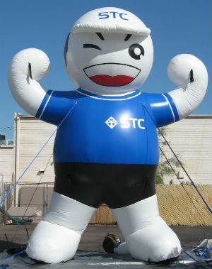 STC Boy advertising inflatable - custom made for client!