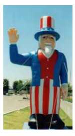 Uncle Sam Balloon - Uncle Sam inflatables for events,parades and sales. Rent or Buy!